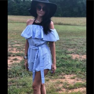 Blue Pinstripe Jumper